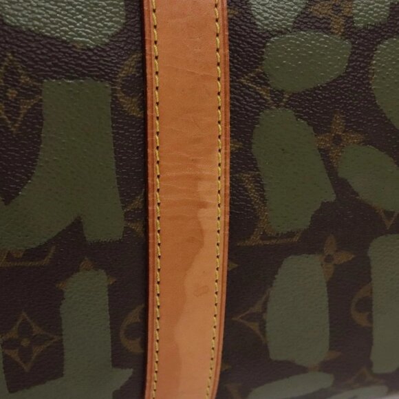 LOUIS VUITTON Monogram graffiti Keepall 50 Boston Bag Khaki M92196 Auth EC602AV - Picture 7 of 16